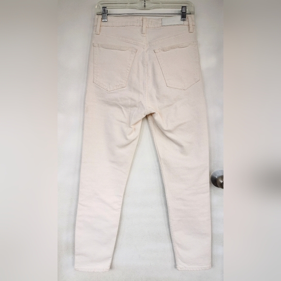 RE/DONE 90s High Rise Ankle Crop size 28 Bone light cream color - Picture 3 of 13